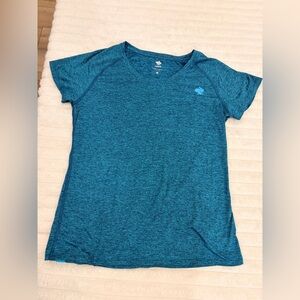 Rabbit Women’s Running Tee — Heatherd Teal — XL
